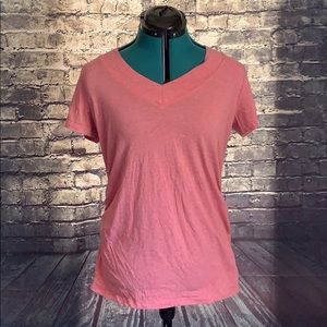 Pink heathered maternity shirt